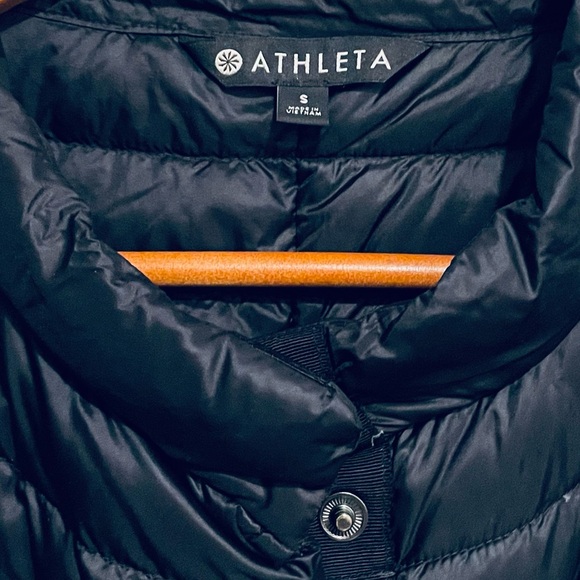 Athleta Downkind black down Puffer Jacket S - Picture 6 of 7